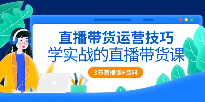 （10229期）直播带货运营技巧，学实战的直播带货课（3节直播课+配套资料）-好创网