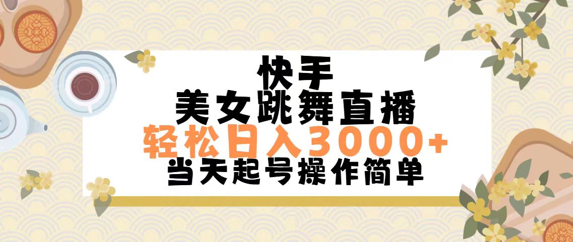 （11565期）快手美女跳舞直播，轻松日入3000+简单无脑-好创网