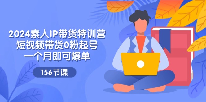 2024素人IP带货特训营，短视频带货0粉起号，一个月即可爆单（156节）-好创网