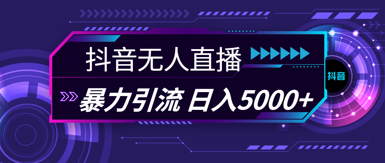 （11709期）抖音无人直播，暴利引流，日入5000+-好创网