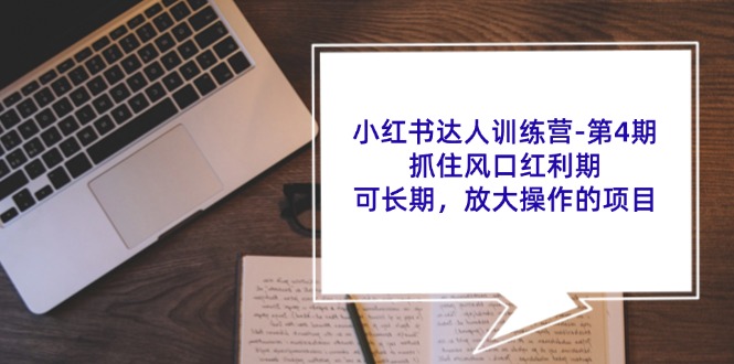 （11837期）小红书达人训练营-第4期：抓住风口红利期，可长期，放大操作的项目-好创网