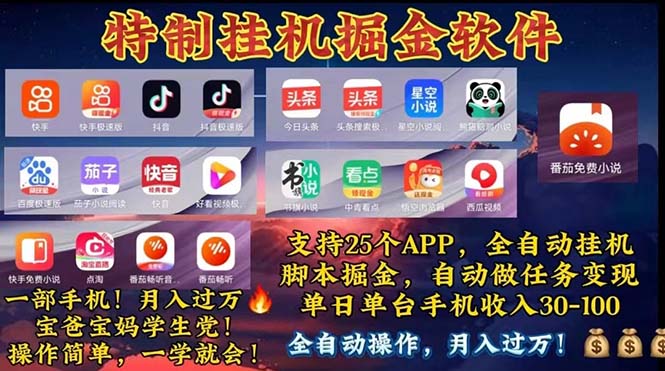 （11844期）挂机副业 月入过万，特别适合宝爸宝妈学生党，工作室特别推荐-好创网