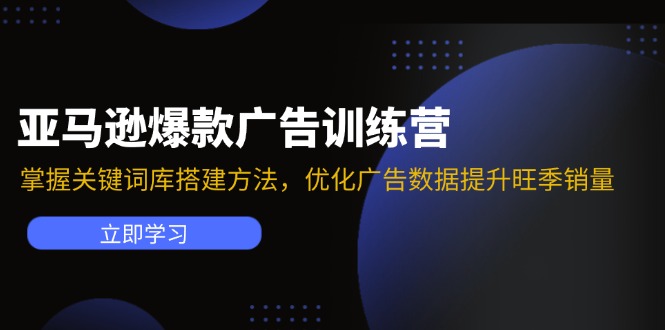 （11858期）亚马逊爆款广告训练营：掌握关键词库搭建方法，优化广告数据提升旺季销量-好创网