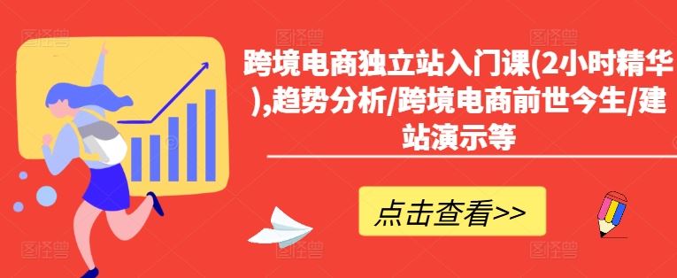 跨境电商独立站入门课(2小时精华),趋势分析/跨境电商前世今生/建站演示等-好创网