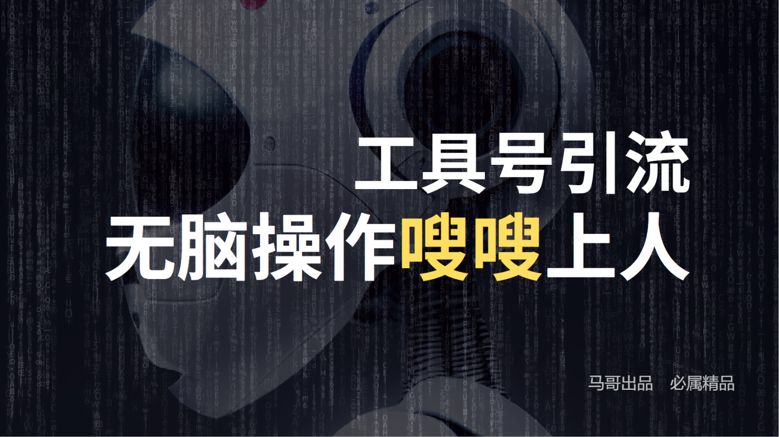 工具号高效引流法，嗖嗖上人，日引1000+，直接搬运，无脑操作-好创网