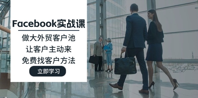 （11913期）Facebook实战课：做大外贸客户池，让客户主动来，免费找客户方法-好创网