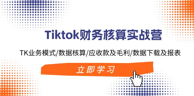 （11978期）Tiktok财务核算实战营：TK业务模式/数据核算/应收款及毛利/数据下载及报表-好创网