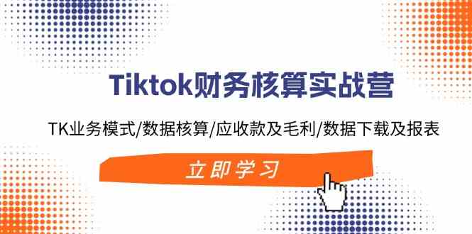Tiktok财务核算实战营：TK业务模式/数据核算/应收款及毛利/数据下载及报表-好创网