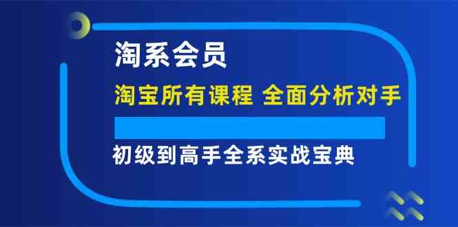 淘系会员初级到高手全系实战宝典【淘宝所有课程，全面分析对手】-好创网