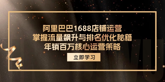 （12184期）阿里巴巴1688店铺运营，掌握流量飙升与排名优化秘籍 年销百万核心运营策略-好创网