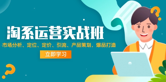 （12186期）淘系运营实战班：市场分析、定位、定价、引流、产品策划，爆品打造-好创网