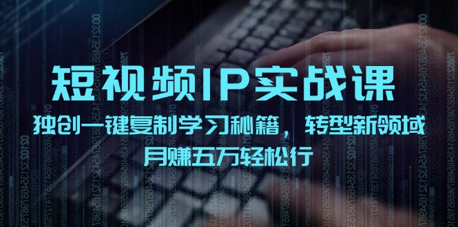 短视频IP实战课，独创一键复制学习秘籍，转战新领域，月赚五万轻松行-好创网