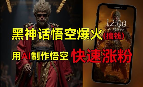 黑神话悟空爆火，已有人利用这波热点变现几十万，普通人也可用AI蹭上这波热度搞钱，有多重变现方法-好创网