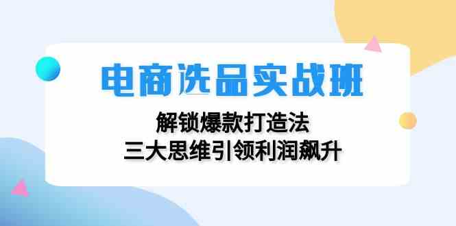 电商选品实战班：解锁爆款打造法，三大思维引领利润飙升-好创网