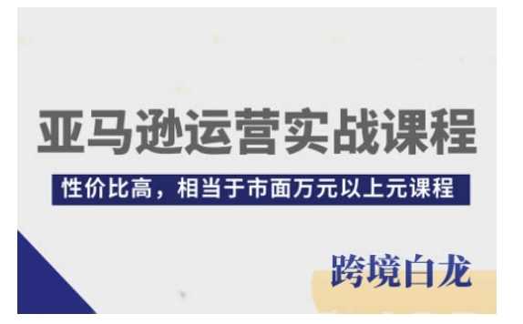 亚马逊运营实战课程，亚马逊从入门到精通，性价比高，相当于市面万元以上元课程-好创网
